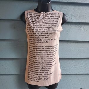 Lady Gaga Born This Way Lyric Sheer Tank